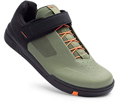 Crank Brothers Herren Stempel Speed Lace Fahrradschuhe, Grün Schwarz Orange
