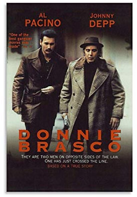 YANDING Filmposter Donnie Brasco, dekoratives Gemälde, Leinwand, Wandkunst, Wohnzimmer, Poster, Schlafzimmer, 30 x 45 cm