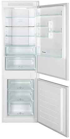 Candy CBT5518EW Réfrigérateur congélateur encastrable/technique de porte coulissante/deux portes/Total No Frost / 248 l/partie congélateur en bas