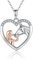 USEEDOVIA Mädchen Kette Herz Halskette Damen Silber 925 Weißgold Rosegold Tochter Silberkette Schmuck Geschenk für Frauen Mutter Weihnachten Geburstag mit Geschenkbox
