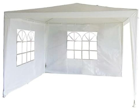 TrendLine Pavillon 3x3x2,5 m Weiss inkl. 2 Seitenteile Gartenpavillon Gartenzelt