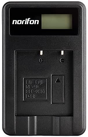 Norifon D-LI8 LCD USB Ladegerät für Pentax Optio A10, A20, A30, S4i, S5i, S7, SV Kamera und Mehr