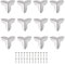 sourcing map 22x22x23mm Metal Box Corner Protectors Edge Guard Iron Silver Tone 24pcs