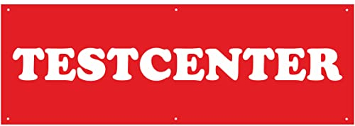 Werbeplane - Gerüstplane - Plane - Testcenter - für Testzentrum, Garten, Zaun oder Veranstaltung Konzert Einzelhandel 3 Größen