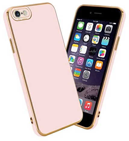 cadorabo Housse Compatible avec Apple iPhone 6 Plus / 6S Plus en Glossy Rose - Or Rose - Étui de Protection en Silicone TPU Flexible et avec Protection pour Appareil Photo