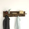 [en.casa] Wandgarderobe Hammarö mit 10 Garderobenhaken Eiche-Optik antik Garderobenleiste Flurgarderobe mit Ablage Hakenleiste Jackenhalter Hutablage