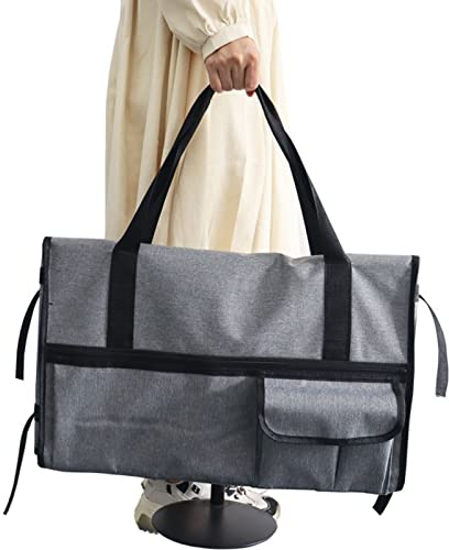 Bolsa De Transporte Para Monitor De Computadora, Funda Para Monitor Con Asa Y 4 Bolsillos Para Accesorios, Compatible Con Escritorio IMac De 21,5 Y Pantalla LCD De 24, Poliéster Gris 72*54cm