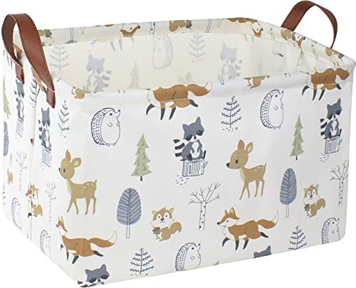 NTAOHAMPER Cesta rectangular de almacenamiento para bebé, plegable, para juguetes, libros, cesta de regalo, cesta para mascotas (animal)