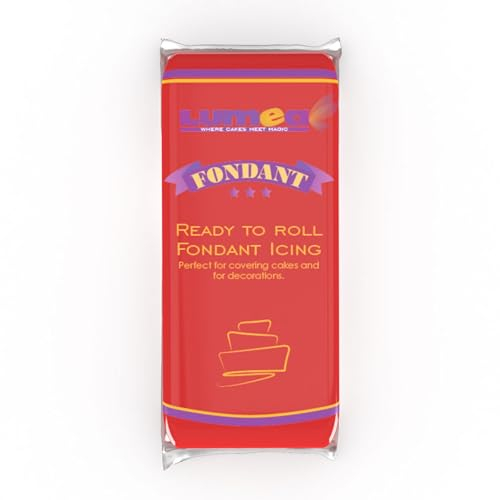 Dekozauber24 Premium Fondant rot, 1kg, weich und biegsam, Rollfondant, essbare Tortendeko für Torten, Kuchen und Skulpturen, 1000g zum Ausrollen