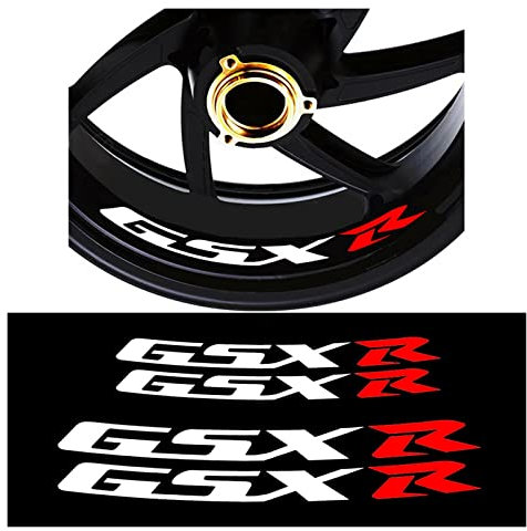 Motorrad Rad Aufkleber 4 X Für Su-zu-ki Gsxr Gsx-r 600 750 1000 Motorrad Felge Vinyl Reflektierende Dekorative Aufkleber Aufkleber (Color : H)