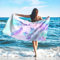SearchI Personalisiertes Strandtuch mit Individuellem Namen 76X152cm,Schnell Trocknendes Mikrofaser Strandtuch Bequem und Weich Badehandtuch für Strand, Reise, Sauna(Meerjungfrau)