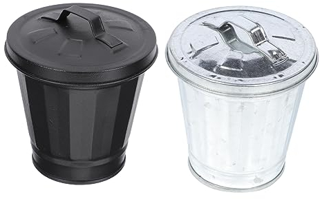 ABOOFAN 4 Stück Desktop-Mülleimer Spielzeug-Müllcontainer Esstischdekoration Mini Auto Mülleimer Ornament Müllbehälter Müllaufbewahrung kann Wagen Dekorationen Aufbewahrungskiste Lagertank