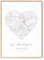 Geschenk zum Jahrestag - Wo alles begann, Erinnerungsgeschenk personalisiert, Koordinaten Bild Poster, Verlobung Geschenk, Hochzeitsgeschenk, Hochzeitstag, ohne Rahmen