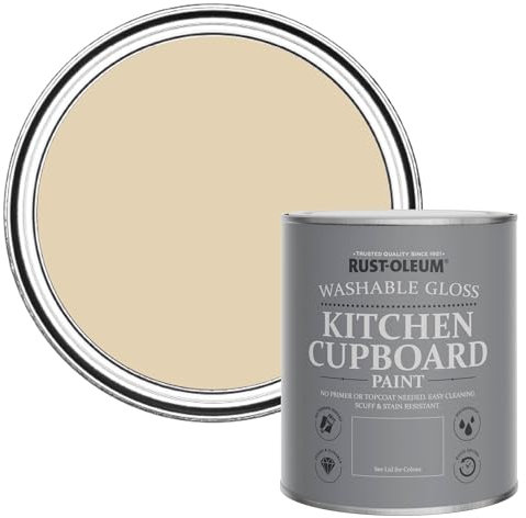 Rust-Oleum Beige Kitchen Cupboard Paint in Gloss Finish - Sandhaven 750ml