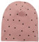 Pinokio dünne Beanie Mütze Tres Bien, rosa gepunktet, Mädchen, Gr 47-53(50)