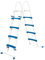 Funsicle 48-inch SureStep™ Ladder with Folding Steps, Strong Metal Frame Pool Ladder with Plastic Steps, Fits Funsicle above ground pools with 122cm wall height - Blue/White
