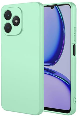 TEYYOS Funda Suave Silicone para Realme C53, Premium Silicona Líquida Carcasa, Tres Capas Anti-Choques Ultradelgado Protección Case Cover, Matcha Verde