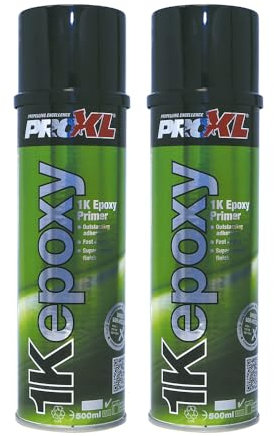 PROTOUCH 2x ProXL 1k Epoxy Primer Aerosol Spray, 500ml, Excellent Adhesion on Bare Metal, Rust Prevention, Welding Primer, Quick Drying