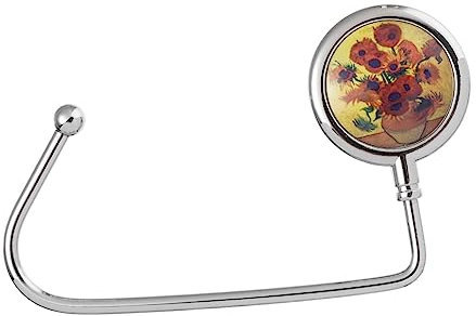 Hohopeti Eleganter Metallhaken Für Handtaschen Sonnenblumenmuster Stabiler Rucksack-aufhänger Für Den Schreibtisch