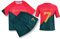 VEGAS FC Maillot pour Enfants, Maillots de Football Unisexes vêtements de Sport, Maillots d'entraînement et Shorts pour garçons (FR/ES, Alpha/Lettres, 10 Ans, Red & Green)