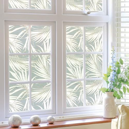 Vinilos para Cristales Blanca Marfil Hojas Vinilo Adhesivo Cristal Privacidad Vinilo Opaco para Ventanas Vinilo Ventana Autoadhesivo Vinilo para Ventanas Vinilo Cristal 40x120cm/4 Pcs