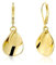 Ohrringe Gold Hängend, ASH'S CHOICE 14K Vergoldet Sterling Silber 925 Ohrringe Hängend Kleine Creolen mit Anhänger Doppel Blatt Scheiben Ohrring Ohrhänger Gold Tropfenohrringe Boho Damen Frauen