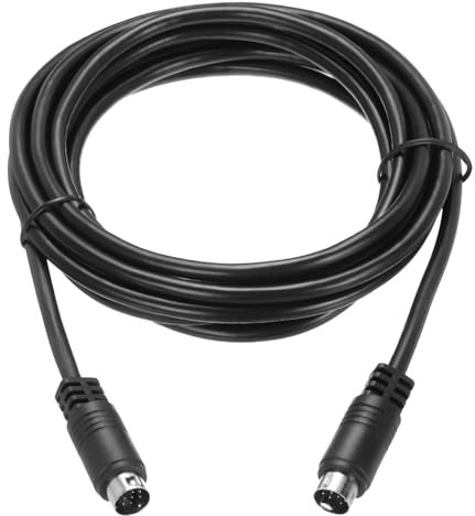 QUARKZMAN Cable de Vídeo S 10 Pies, Mini Din 9 Pin Cable S-Video Macho a Macho Conector Chapado en Dorado Transferencia para Receptor de Tv Monitor S-Vhs Vcr Dvd