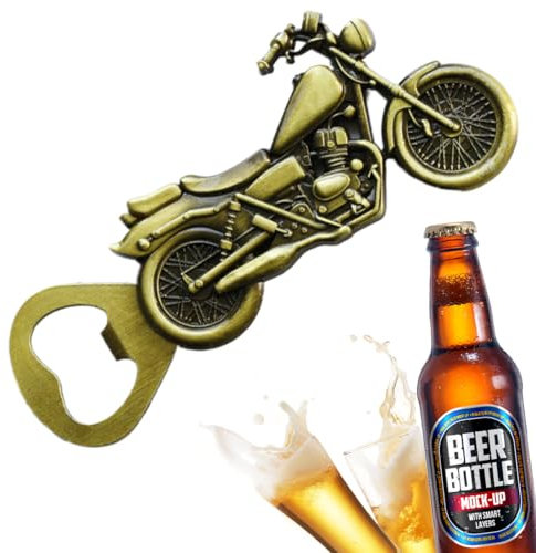 CATOR 1 pcs Apribottiglie vintage per moto, Regali moto regali per birra per uomo, gadget moto Regalo di San Valentino per Marito fidanzato apribottiglie