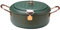 Cabilock 1 Pc Sartén Olla con colador freidoras freidora de Estufa vacío Tanque ollas sartenes antiadherentes cacerolas de Cocina freidora Antiadherente Olla freidora Acero Carbono Green