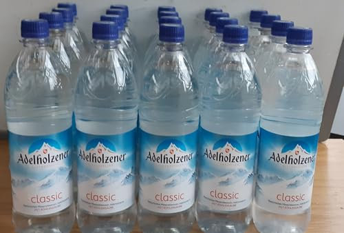 Adelholzener Classic Mineralwasser, 20 Flaschen à 1 Liter, inkl Mehrweg Pfand