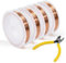 VGECEE 4 Rotoli Filo di Rame con 1 Tagliafili 0.2mm/0.3mm/0.4mm/0.5mm Filo di Rame Smaltato 200m Cavo R ame Avvolgimento Bobina di Ram e Cavo Fili di Ram e Isolato per Avvolgimento Motori Gioielli