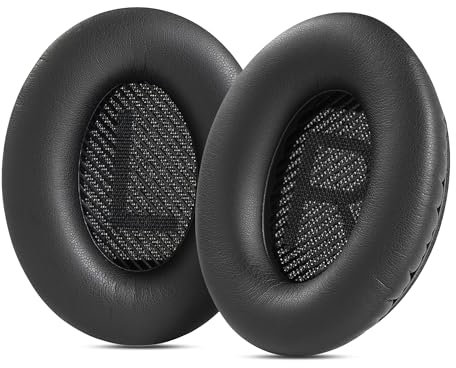 HAIZEEN Almohadillas de Repuesto Compatibles con Bose QC45, 45 QuietComfort 35 QC35, QC35 II Auriculares de Diadema, Almohadillas de Repuesto para Auriculares (Cuero Sintético/Espuma de Memoria)
