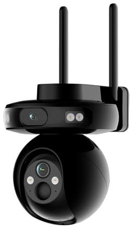 4G LTE Cellular No WiFi CCTV Camera, 2-in-1 2K 4G Solar Security Camera Dual-Lens, No WiFi Security Camera with SIM Card,15600mAh Battery,Unlimited Data Plan,Color Night Vision,Motion Detection,IP66