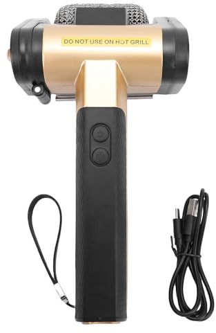 Tnfeeon Grillreiniger Schnurloser Wiederaufladbares BBQ -Werkzeug mit 350 U/Min Edelstahlrollen -LED -LED -Licht für BBQ Grill Tidying Wärmesicheres Verschleiß -Spinnreiniger (Black)