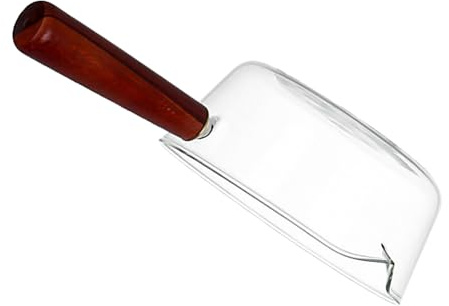 Mini Cacerola de Vidrio 400ml de Borosilicato Mango de Madera | Sarten Vidrio, Leche Transparente, de Vidrio Pequeña, Sartenes Cocinar