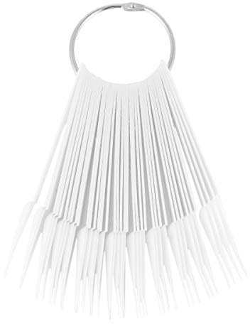 IMIKEYA 2 Sets Plaques de Couleur d'Ongles Fan Shaped pour Affichage et Pratique Anneau Ronde, pour Débutants