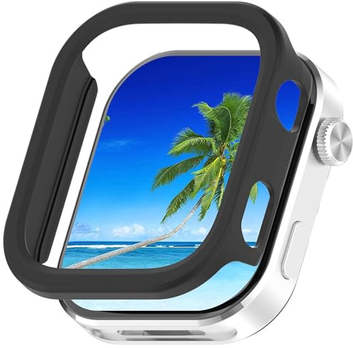 Kunststoff Schutz Hülle für Xiaomi Redmi Watch 6, Halbabdeckung, leicht, stoßfest, passgenau mit Zugriff auf alle Tasten und Anschlüsse (Schwarz)