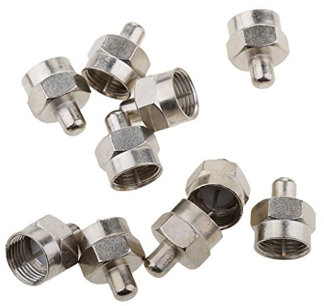 Sharplace 10 STK. 75 Ohm Abschluss auf F-Typ Anschlüsse Koaxial StromStromkabel Stecker Endkappen