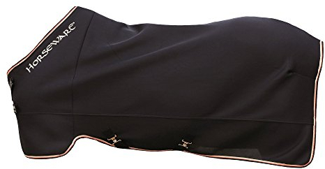 Horseware Rambo Airmax Kühler Teppich Mit Disc-Verschluss 155cm Black/Tan, Orange & Black
