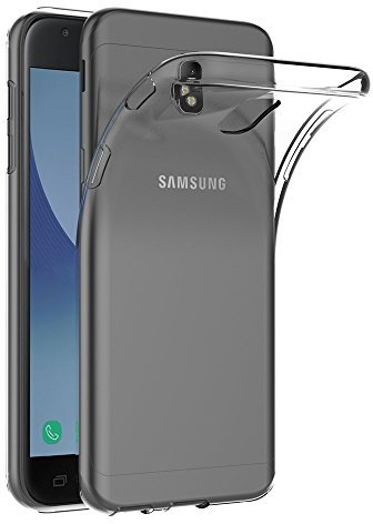 REY Coque pour Samsung Galaxy J3 2017, TPU Transparent en Silicone, Ultra Fine 0.33mm