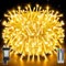 Ollny 20m 200 LED Fairy Lights Mains Powered, Outdoor Waterproof String Light with Remote/Plug/Modes/Timer, Bright Warm White Lighting Outside Indoor Garden Tree Party Wedding Decorations