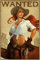 Schatzmix Blechschild Wanted Poster cowgirl wild west Pinup Metallschild Wanddeko 20x30 tin sign