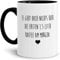 Tasse mit Spruch Es geht Nichts über die ersten 1,5 Liter Kaffee Lustig/Arbeit/Büro/Witzig/Geschenkidee für Kollegen/Innen & Henkel Schwarz