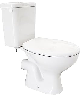 ONDÉE, Pack WC SERTI NF à bride SH, H75, 5xl36, 7x62cm, Cuvette NF 38, 5cm, Céramique blanche, Abattant NF en ABS, Mécanisme de chasse NF 3/6L, Robinet flotteur silencieux avec raccord plastique