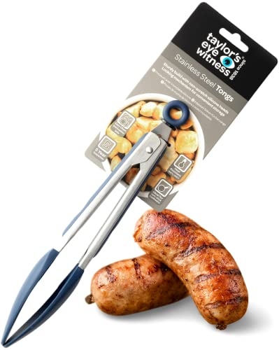 Utensilios de cocina, colores variados Stainless Steel Tongs 23cm/9 Azul vaquero.