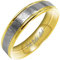 Everstone Damen Matt & Poliert 4MM Flach Partnerringe Trauringe Eheringe aus Titan Zweifarbig: Gelbgold & Platin Lasergravur Ich liebe dich