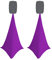 2x spandex stretch speaker stands scrims, DOUBLE SIDED tripod cover (purple grape)
