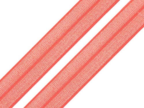 maDDma 1m Falzgummi 20mm Faltgummi elastisches Einfassband Schrägband Saumband Farbwahl, Farbe:pfirsichfarben