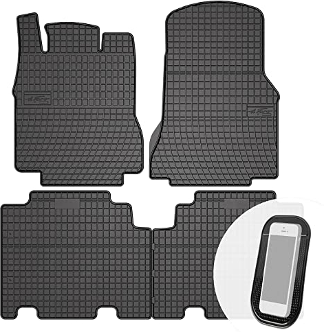 moto-MOLTICO Gummimatten Auto, 4-teiliges Set, Allwetter Gummi Fußmatten, Antirutsch & Wasserfest Autoteppiche - passend für Mercedes-Benz A-Klasse W168 lang 2001-2004