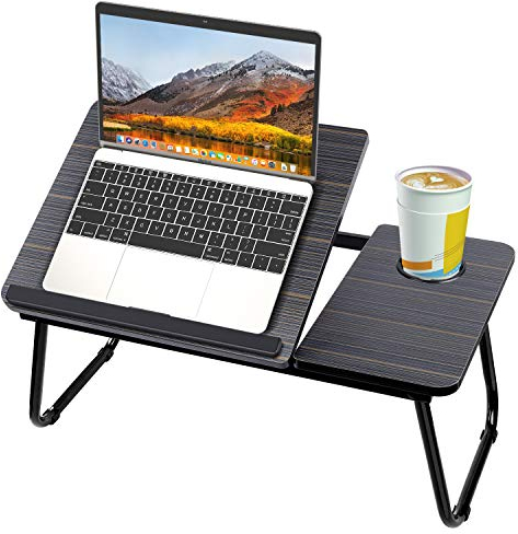Sannobel Faltbarer Laptoptisch für Bett, Betttablett, Tisch, tragbarer Steh-Sofa-Schreibtisch, mit faltbaren Beinen, Faltbarer Sofa-Frühstückstisch, Notebook-Ständer, Leseständer für Couch-Boden